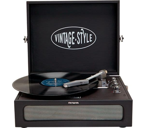 AIWA VPX-1971BK Belt Drive Bluetooth Turntable - Black - Image 2