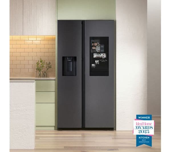 SAMSUNG Bespoke AI Family Hub RS90F66BEFEU American-Style Smart Fridge Freezer with On-device Bixby - Black - Image 1