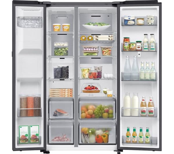 SAMSUNG Bespoke AI Family Hub RS90F66BEFEU American-Style Smart Fridge Freezer with On-device Bixby - Black - Image 2