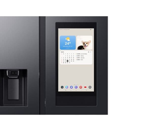SAMSUNG Bespoke AI Family Hub RS90F66BEFEU American-Style Smart Fridge Freezer with On-device Bixby - Black - Image 3