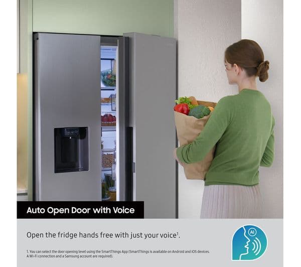 SAMSUNG Bespoke AI Family Hub RS90F66BEFEU American-Style Smart Fridge Freezer with On-device Bixby - Black - Image 6