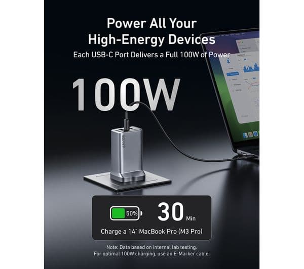 Anker Prime 3-Port 100W GaN Charger - Image 4