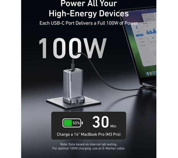 Anker Prime 3-Port 100W GaN Charger - Image 9