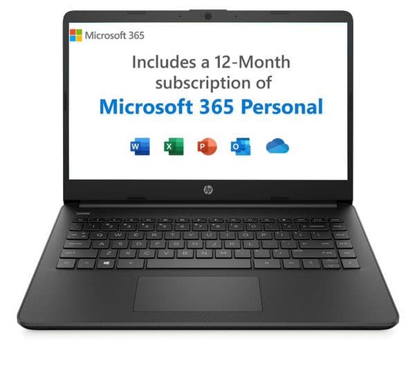 HP Stream 14s-dq0504sa 14" Laptop - Intel® Celeron®, 64 GB eMMC, Black - Image 1