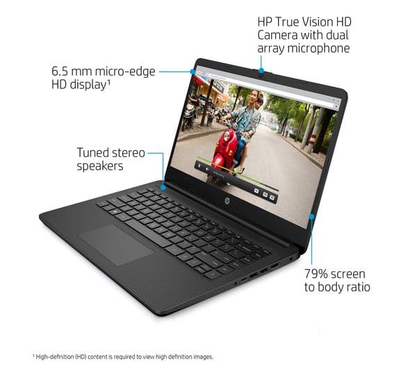 HP Stream 14s-dq0504sa 14" Laptop - Intel® Celeron®, 64 GB eMMC, Black - Image 3