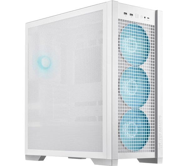 ASUS TUF Gaming GT302 ARGB E-ATX Mid-Tower PC Case - White - Image 1