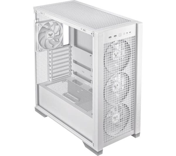 ASUS TUF Gaming GT302 ARGB E-ATX Mid-Tower PC Case - White - Image 7
