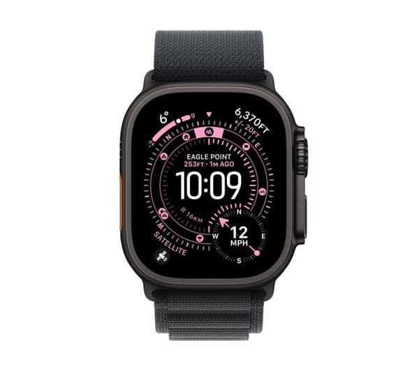 APPLE Watch Ultra 3 Cellular - 49 mm Black Titanium Case with Black Alpine Loop, Medium - Image 2