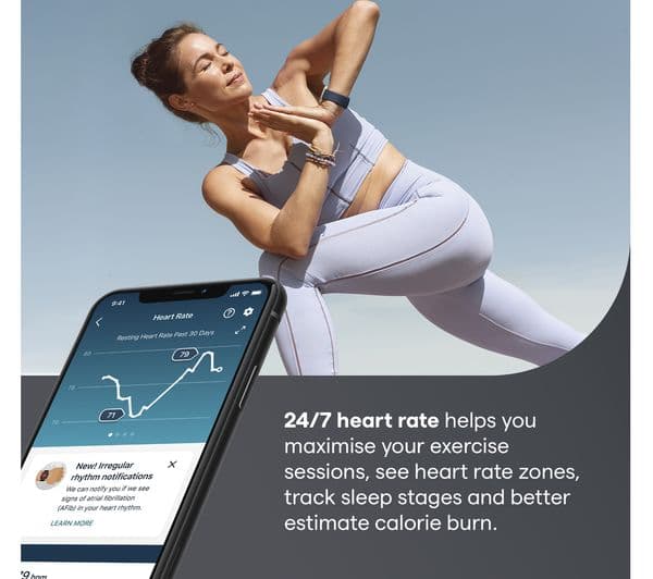 FITBIT Versa 3 Smart Watch with Alexa & Google Assistant - Black - Image 3