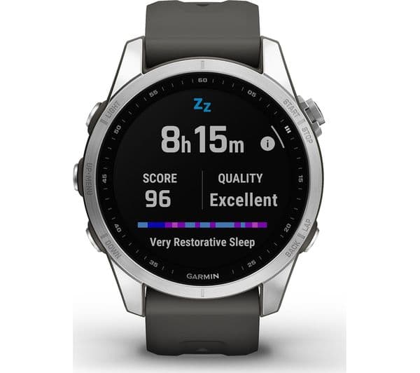 Garmin fenix 7S Smartwatch 42mm Silver & Graphite - Image 2