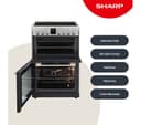SHARP KF-66DIDD04IM1I-EN 60 cm Electric Induction Cooker - Inox thumbnail 3