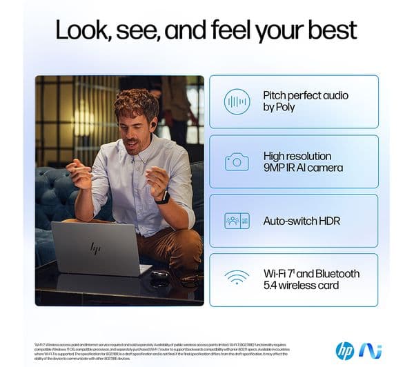 HP OmniBook Ultra 14" Laptop - AMD Ryzen AI 9, 1 TB SSD, Silver - Image 10