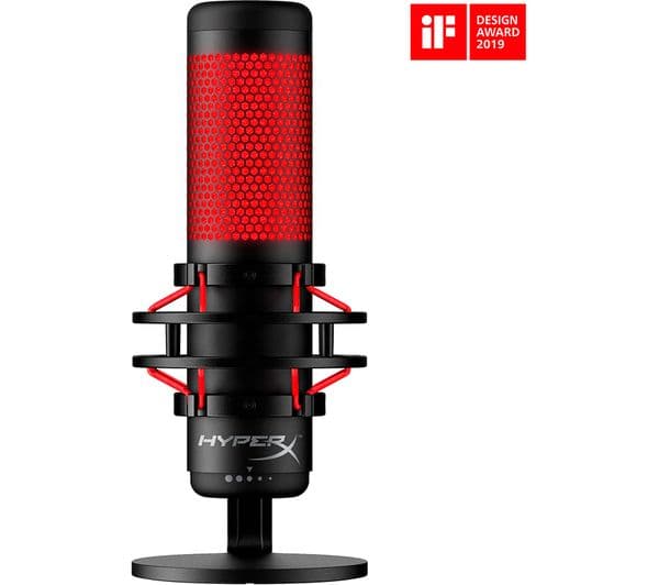 HyperX QuadCast 4P5P6AA USB Condenser Gaming Microphone - Black Red - Image 2