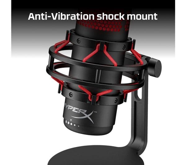 HyperX QuadCast 4P5P6AA USB Condenser Gaming Microphone - Black Red - Image 3