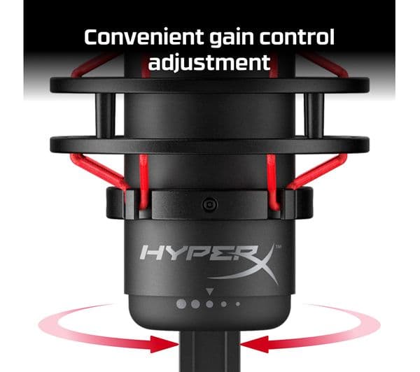 HyperX QuadCast 4P5P6AA USB Condenser Gaming Microphone - Black Red - Image 6