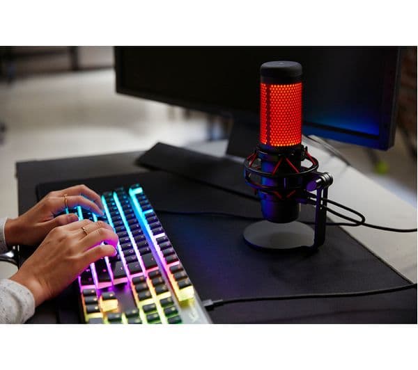 HyperX QuadCast 4P5P6AA USB Condenser Gaming Microphone - Black Red - Image 10