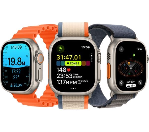 APPLE Watch Ultra 2 Cellular - 49 mm Titanium Case with Blue Ocean Band - Image 5