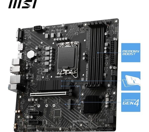 MSI PRO B760M-P Micro-ATX Motherboard Intel 14th 13th 12th Gen LGA 1700 DDR5 - Image 2