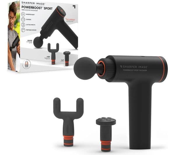 SHARPER IMAGE Powerboost Sport Deep Tissue Massager - Black - Image 7