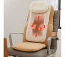 SHARPER IMAGE Shiatsu Back Massage Seat Topper - Cream & Brown thumbnail 3