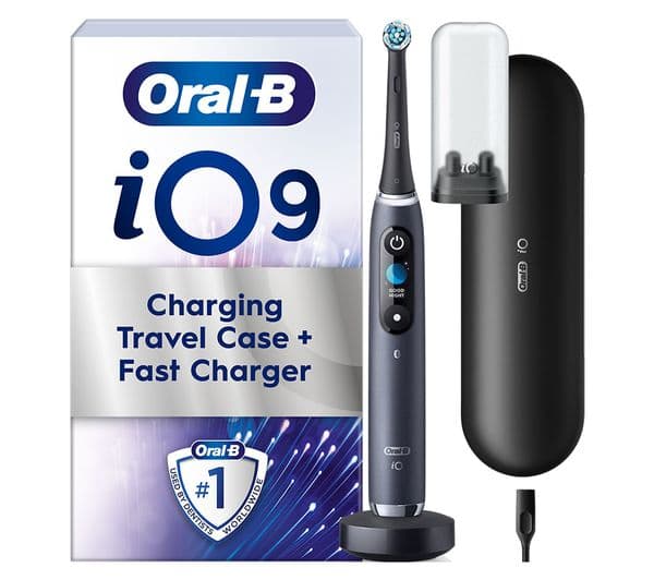 ORAL-B iO 9 Electric Toothbrush & Travel Charging Case - Black Onyx - Image 1