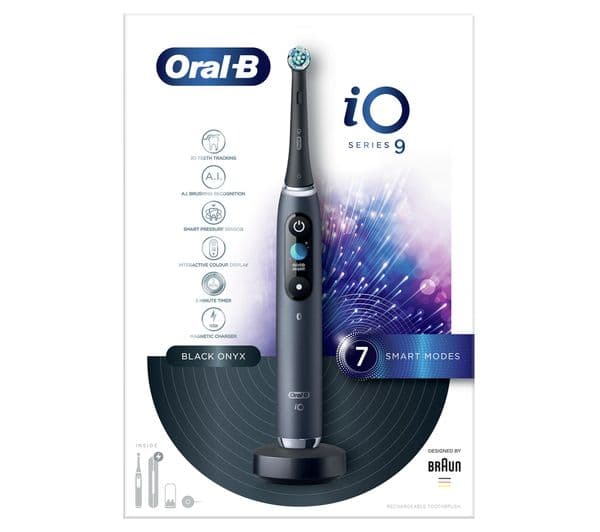 ORAL-B iO 9 Electric Toothbrush & Travel Charging Case - Black Onyx - Image 2