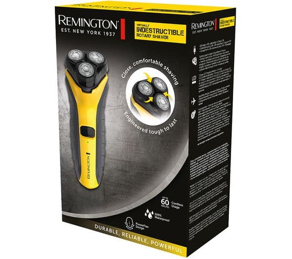 REMINGTON PR1855 Wet & Dry Stubble Rotary Shaver - Yellow & Black - Image 10