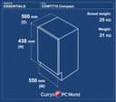 ESSENTIALS CDWTT15 Compact Dishwasher - White thumbnail 3
