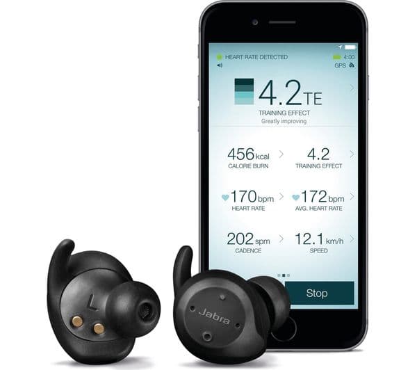 JABRA Elite Sport Wireless Bluetooth Headphones - Black - Image 3