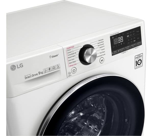 LG TurboWash 360 with AI DD V9 F4V909WTS WiFi-enabled 9 kg 1400 Spin Washing Machine - White - Image 4