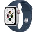 APPLE Watch SE Cellular - Silver Aluminium with Abyss Blue Sports Band, 40 mm thumbnail 1