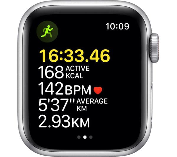APPLE Watch SE Cellular - Silver Aluminium with Abyss Blue Sports Band, 40 mm - Image 3