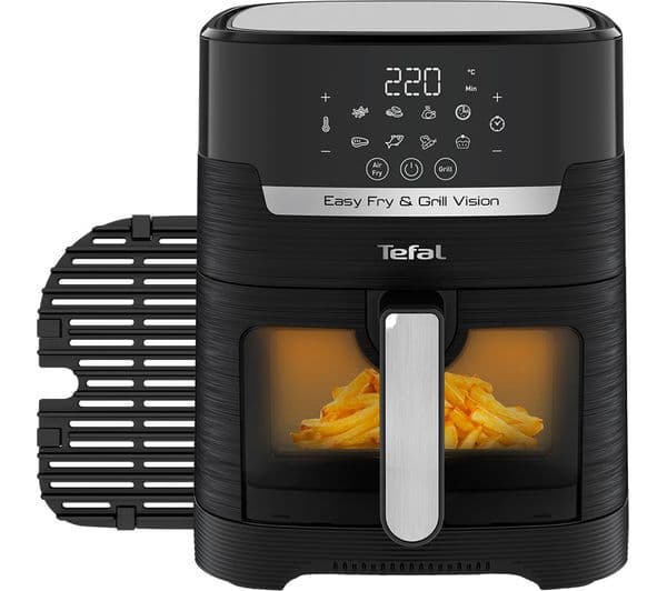 TEFAL Easy Fry and Grill Vision EY506840 Air Fryer & Grill - Black - Image 1