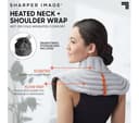 SHARPER IMAGE Neck & Shoulder Heated Wrap - Grey thumbnail 6