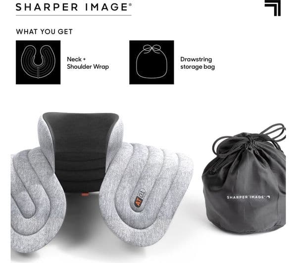 SHARPER IMAGE Neck & Shoulder Heated Wrap - Grey - Image 9