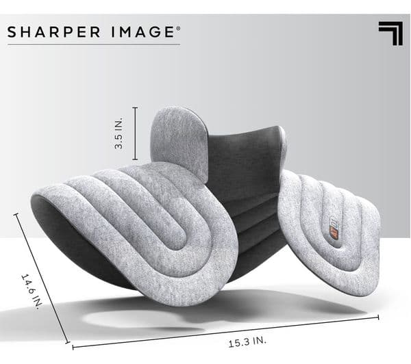 SHARPER IMAGE Neck & Shoulder Heated Wrap - Grey - Image 10
