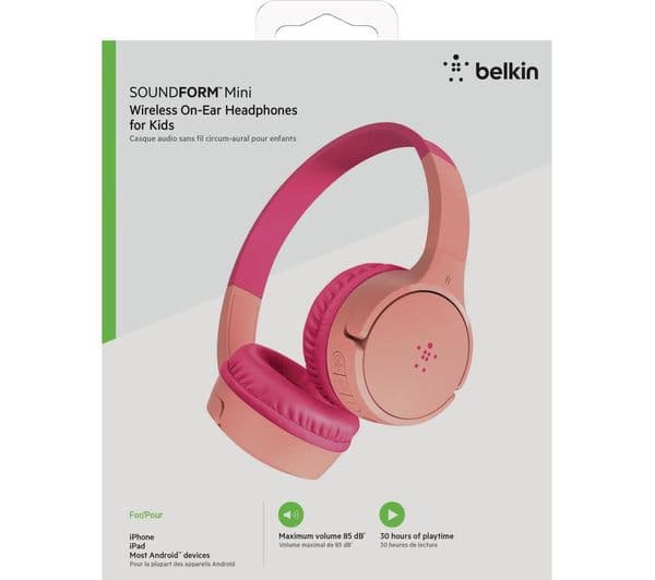 Belkin SoundForm Mini Headphones Pink - Image 9