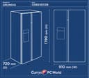 GRUNDIG GSBS16312B American-Style Fridge Freezer - Black thumbnail 2