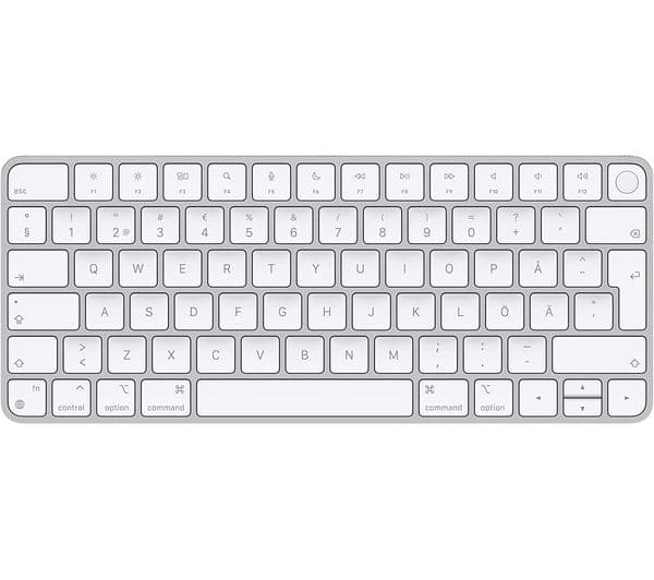 APPLE Magic Wireless Keyboard with Touch ID - White & Silver - Image 1