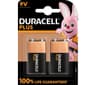 DURACELL Plus 9V Alkaline Battery - Pack of 2