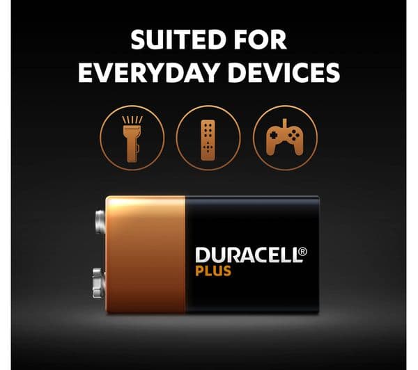 DURACELL Plus 9V Alkaline Battery - Pack of 2 - Image 4