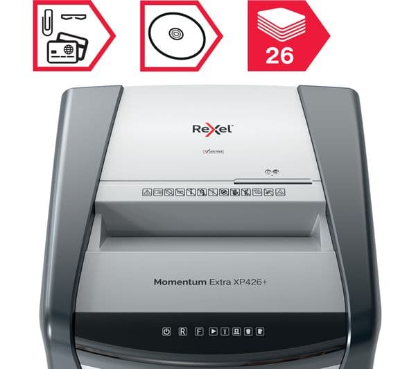REXEL Momentum Extra XP426+ Cross Cut Paper Shredder - Image 3
