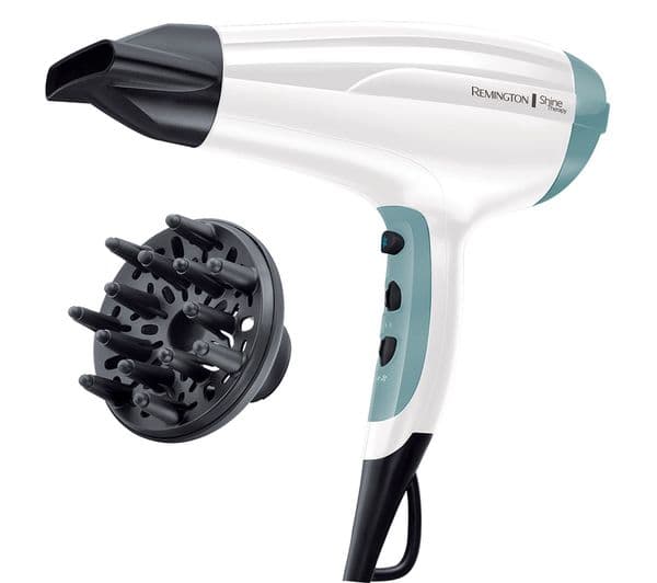 REMINGTON Shine Therapy D5216 Hair Dryer - White & Teal - Image 1