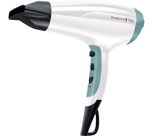 REMINGTON Shine Therapy D5216 Hair Dryer - White & Teal - Image 7