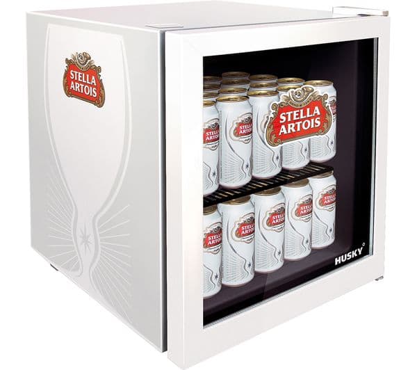 HUSKY Stella Artois HUS-HU219 Drinks Cooler - Grey & White - Image 1