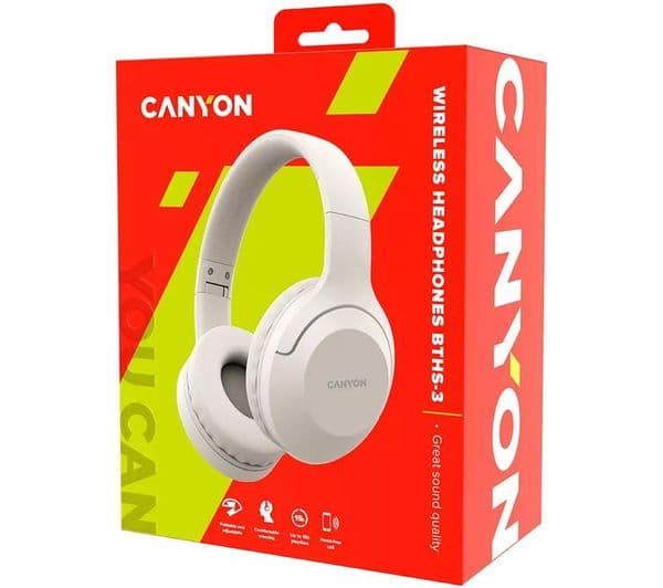 CANYON BTHS-3 Headphones Beige - Image 5