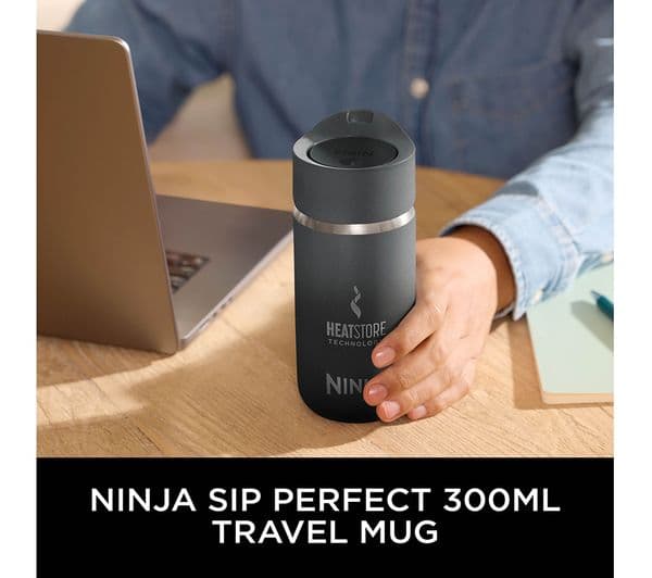 Ninja Sip Perfect Travel Mug - 300 ml, Steam Black - Image 2