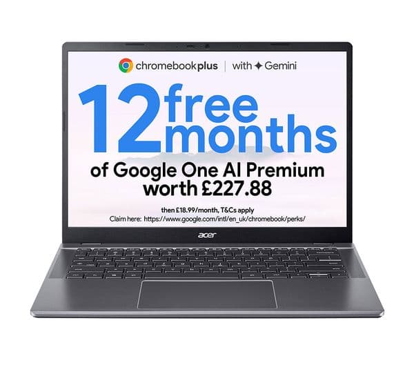 Acer 514 Chromebook Plus Intel Core 5 512GB Grey - Image 1