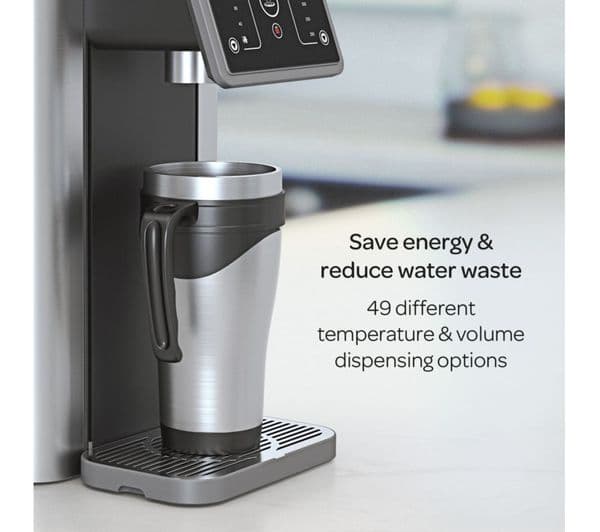 AQUA OPTIMA AUH011 Aurora Hot Filtered Water Dispenser - Silver & Black - Image 3