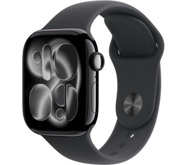 Apple Watch Series 11 Smartwatch 42mm Jet Black Aluminium Black Sport Band S/M - Image 1